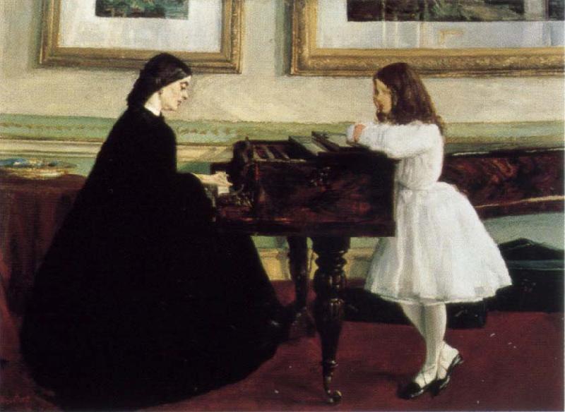 James Mcneill Whistler At the Piano Germany oil painting art